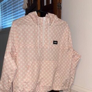 Vans Light Pink Checkered Pullover Hoodie